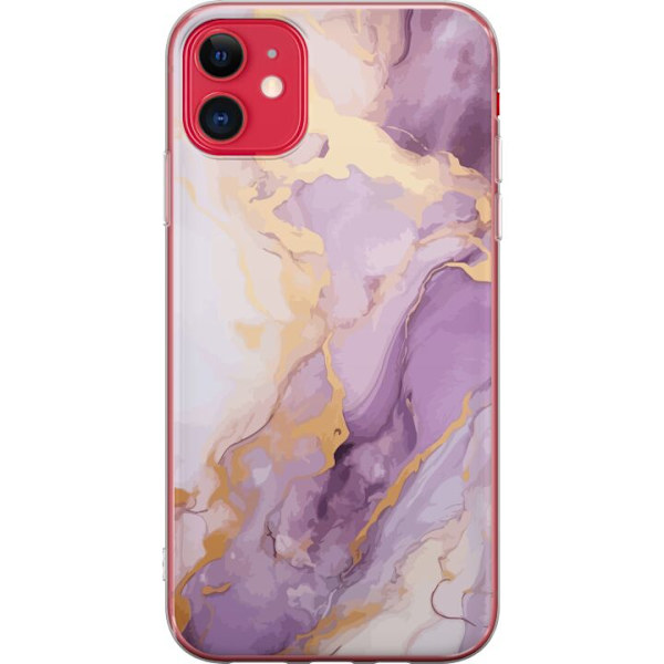 Kompatibelt Mobildeksel til Apple iPhone 11 Marmor Lilla Gull