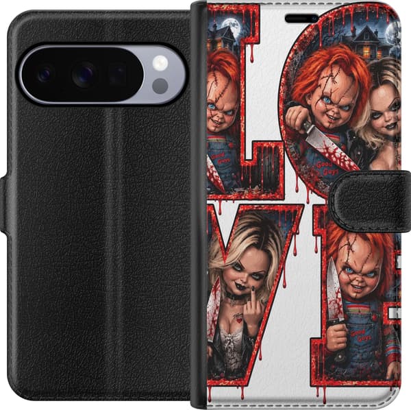 Kompatibel Tegnebogsetui til Google Pixel 10 Pro XL Skräckdockornas kärlek rød