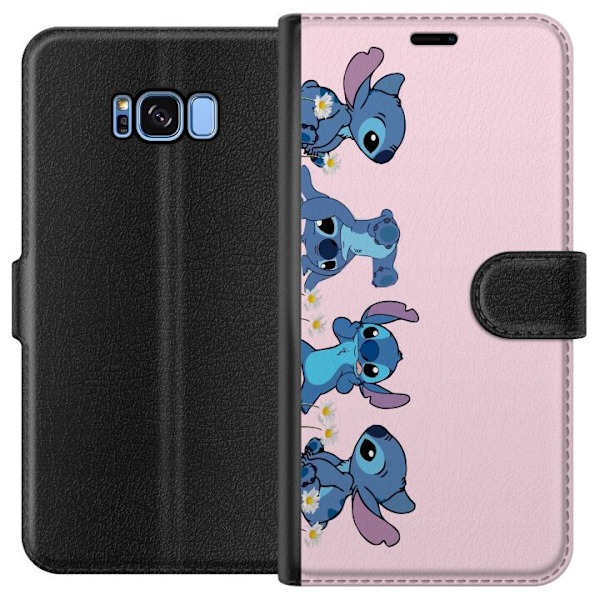 Samsung Galaxy S8 Plånboksfodral Stitch Skratt & Bus – Perfekt för Mobilskal eller Poster