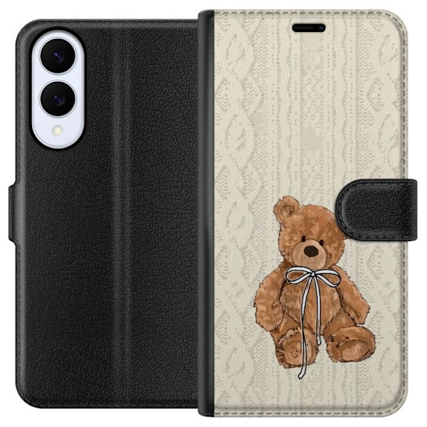 Samsung Galaxy S25 Edge Tegnebogsetui Lille Teddy – klassisk teddy i enkel design
