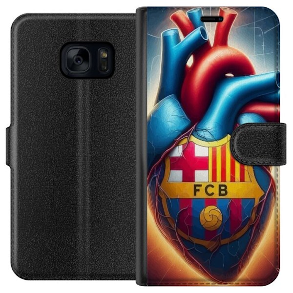 Samsung Galaxy S7 Tegnebogsetui FCB Hjerte