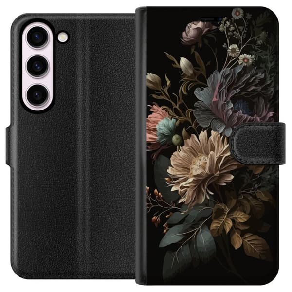 Kompatibelt Plånboksfodral till Samsung Galaxy S23 Blommor