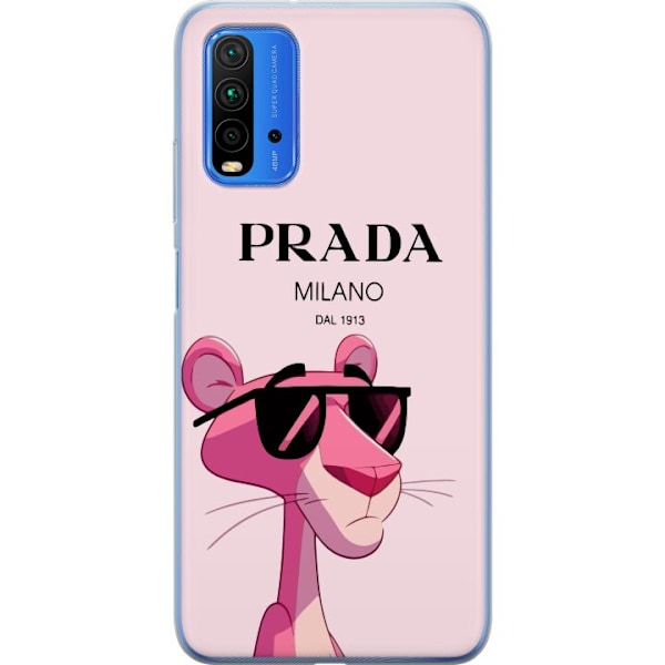 Xiaomi Redmi Note 9 4G Gjennomsiktig deksel Prada Rosa Pantere