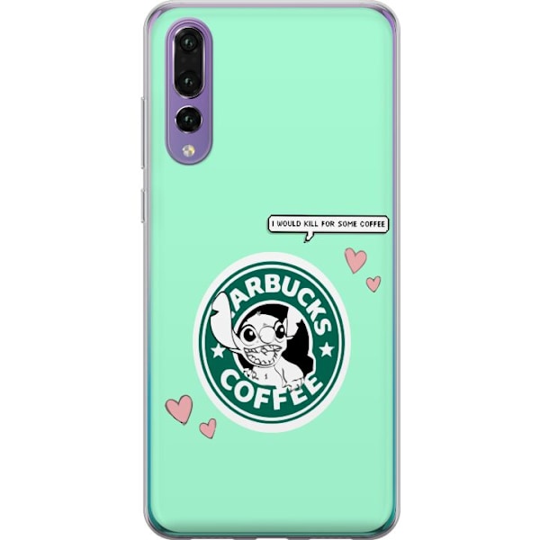 Huawei P20 Pro Läpinäkyvä kuori Stitch Kahvi