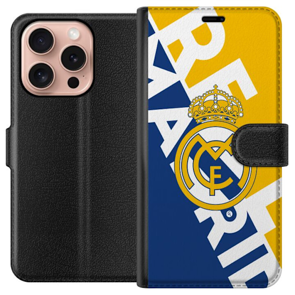 Apple iPhone 16 Pro Lompakkokotelo Real Madrid