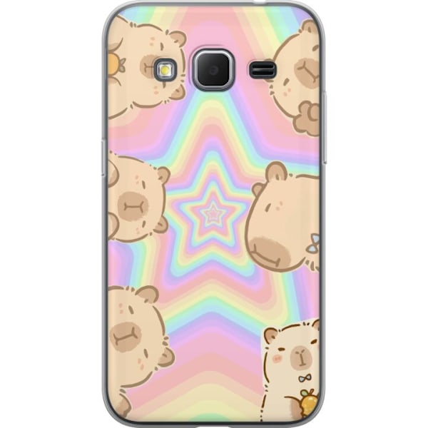 Samsung Galaxy Core Prime Genomskinligt Skal Kawaii Capybara Galaxy Söt Anime Djur Rymdmotiv Kawaii Trend Present TikTok Design