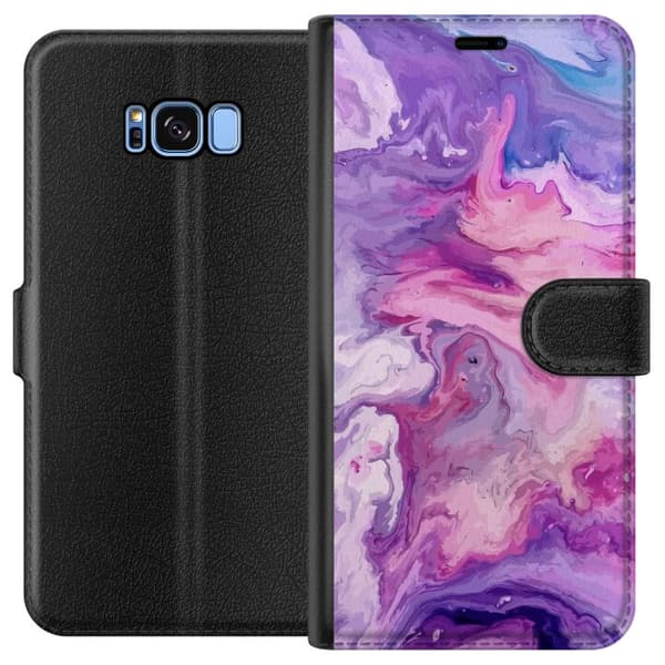 Kompatibelt Lommeboketui til Samsung Galaxy S8 Marmor Lilla