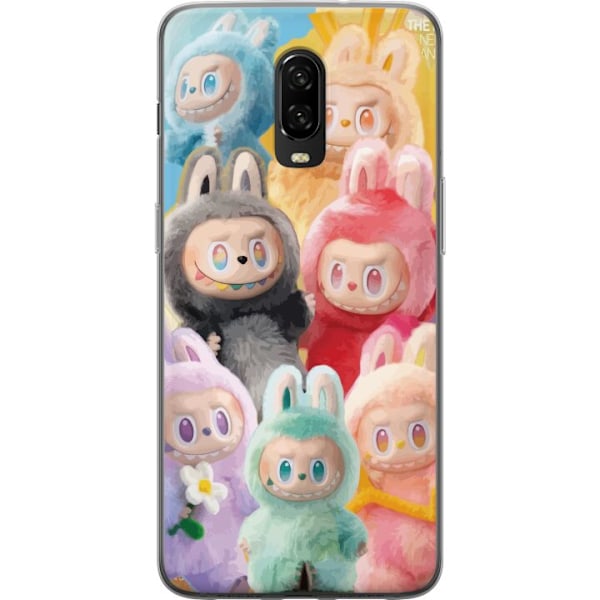 OnePlus 6T Läpinäkyvä kuori Labubu Luonnos Tyyli
