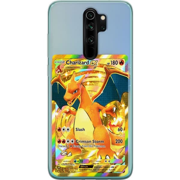 Kompatibelt Mobildeksel til Xiaomi Redmi Note 8 Pro  GyllenCharizard EX samlerkort med regnbueeffekter gull