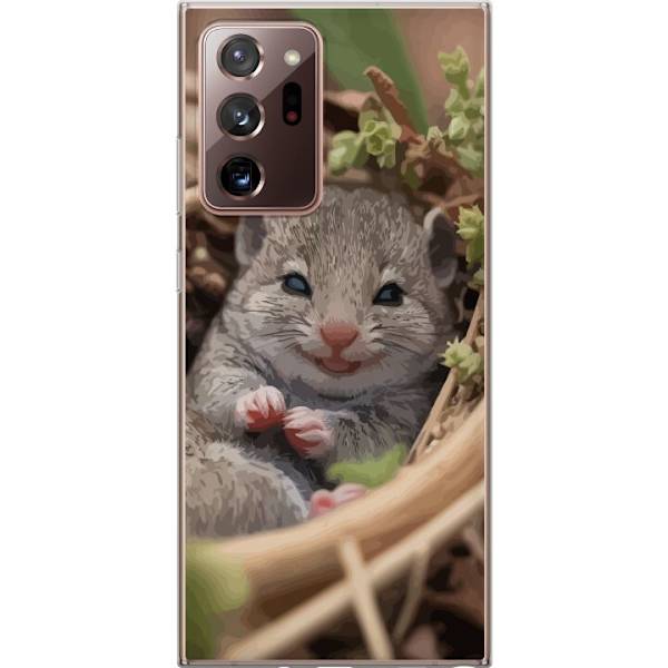 Samsung Galaxy Note20 Ultra Gennemsigtig cover Rotte Smilende Dyremotiv By Motiv Urban Grafisk Design Populært Sjovt Motiv Kunstart Stil