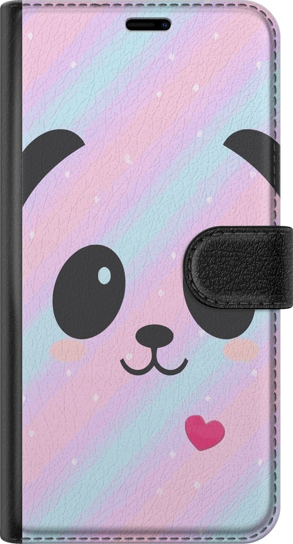Kompatibel Tegnebogsetui til Apple iPhone SE (2016) Regnbue Panda