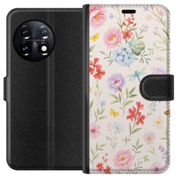 OnePlus 11 Plånboksfodral Blommor