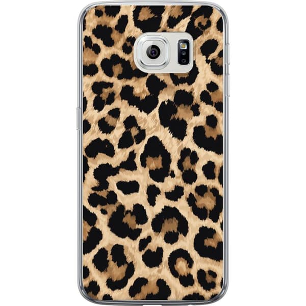 Kompatibelt Mobilskal till Samsung Galaxy S6 edge Bruna leopardfläckar brun