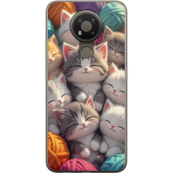 Kompatibel Mobilcover til Nokia 3.4 Sovande kattungar beige