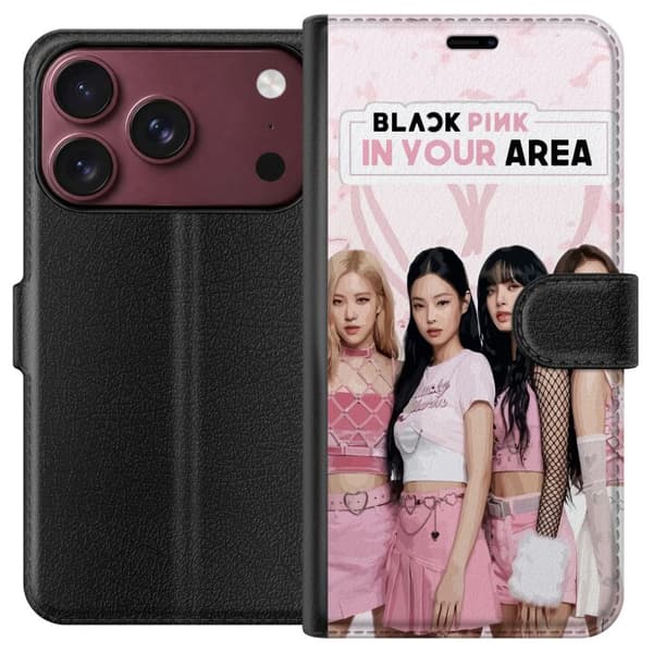 Kompatibel Tegnebogsetui til Apple iPhone 18 Pro Max Jennie Rosé Lisa og Jisoo sammen i lyserøde outfits mod lyserød baggrund pink