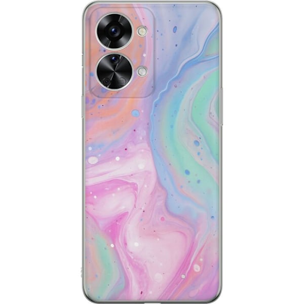 OnePlus Nord 2T Genomskinligt Skal Pastellmarmor