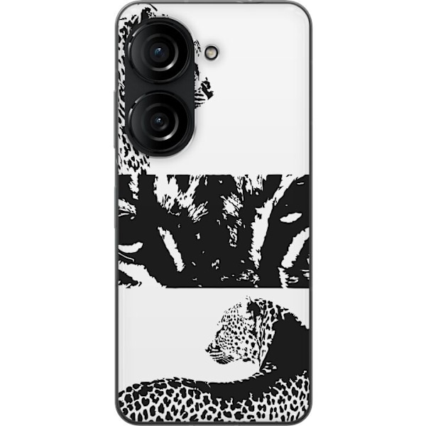 Asus Zenfone 10 Läpinäkyvä kuori Leopard Faces