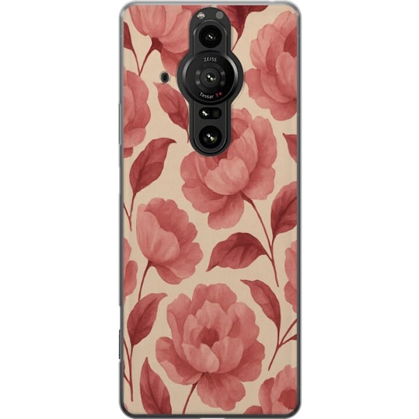 Sony Xperia Pro-I Genomskinligt Skal Rose Bloom