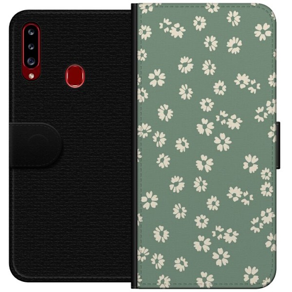 Samsung Galaxy A20s Plånboksfodral Blomsterdröm – färgglatt blommönster