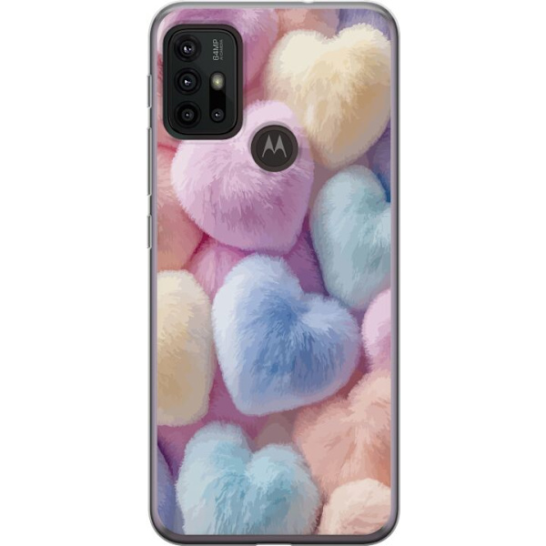Motorola Moto G30 Läpinäkyvä kuori Sydämet Rakkaus Graafinen Suunnittelu Romanttinen Teema Suosittu Symboli Graafinen Malli Koristelu