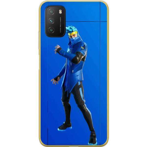 Xiaomi Poco M3  Gennemsigtig cover Fortnite - Ninja Blue