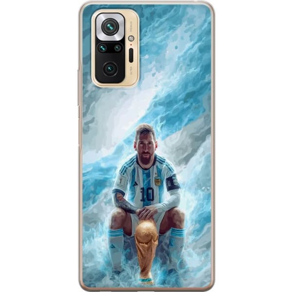 Kompatibelt Mobildeksel til Xiaomi Redmi Note 10 Pro Lionel Messi Världsmästare blå