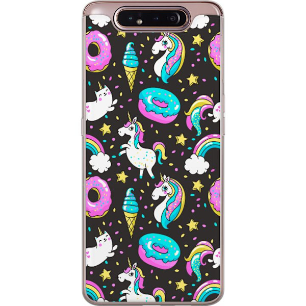 Samsung Galaxy A80 Gjennomsiktig deksel Unicorn