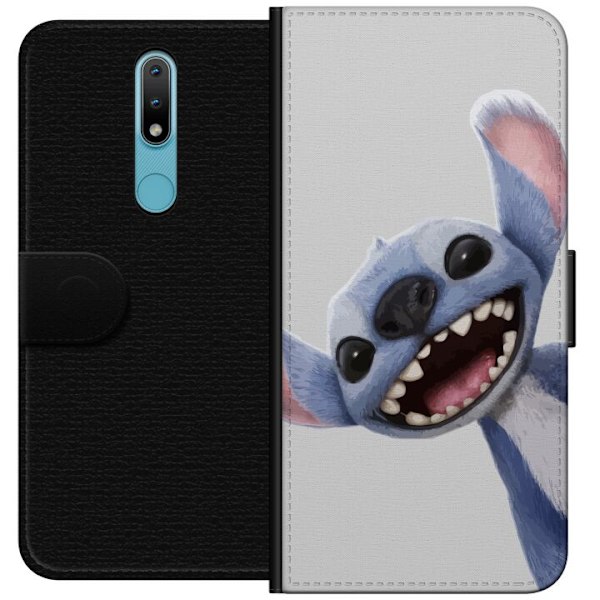 Nokia 2.4 Tegnebogsetui Stitch i fart - Kawaii-design til fans