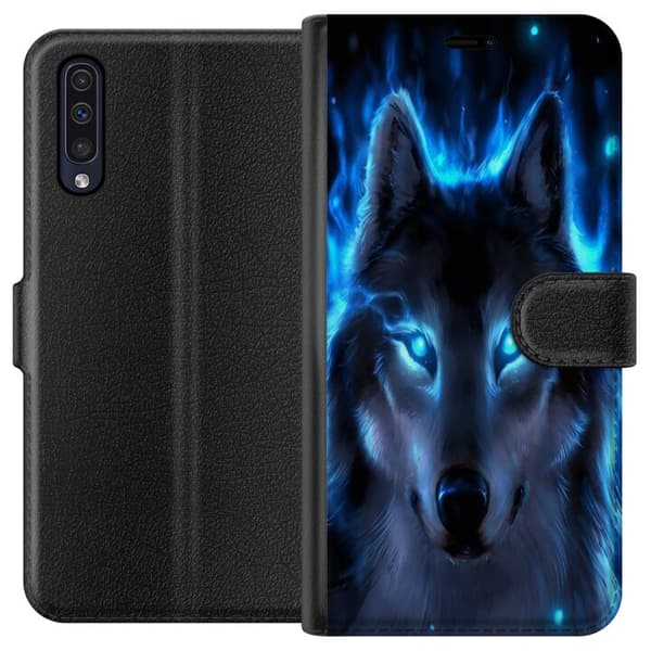 Kompatibelt Lommeboketui til Samsung Galaxy A50 Ulv