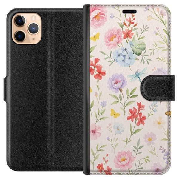 Kompatibel Tegnebogsetui til Apple iPhone 11 Pro Max Blomster