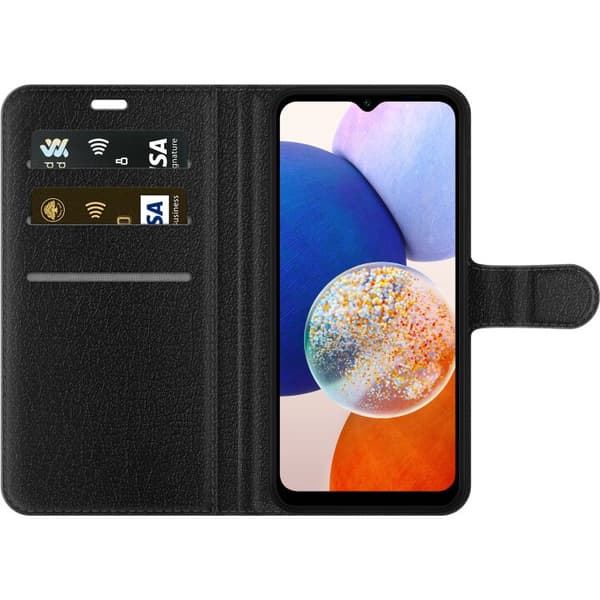 Kompatibel Tegnebogsetui til Samsung Galaxy A14 5G BTS lilla