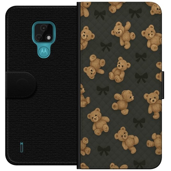 Motorola Moto E7 Tegnebogsetui Teddy Knus