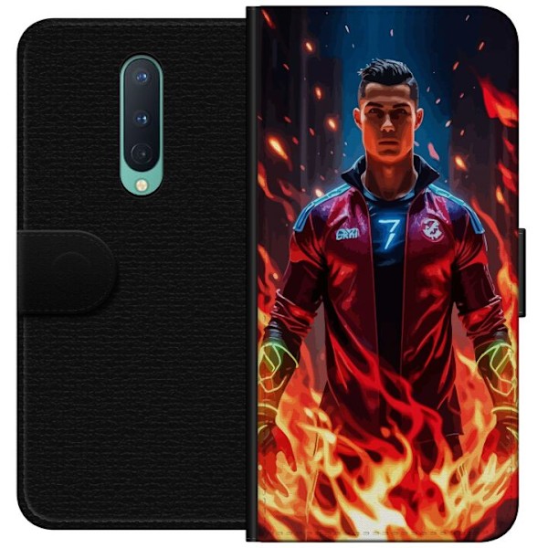 OnePlus 8 Tegnebogsetui Ronaldo Inferno - fodboldhelt i flammer