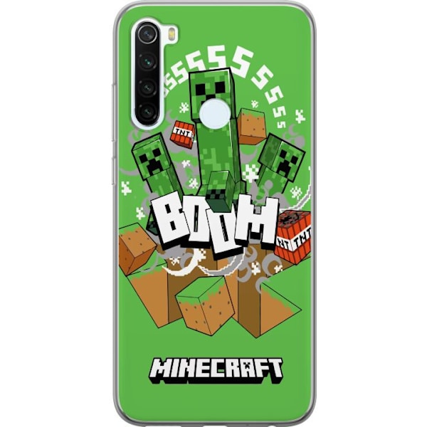 Xiaomi Redmi Note 8 Läpinäkyvä kuori Minecraft Boom