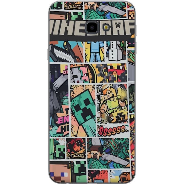 Samsung Galaxy J4+ Läpinäkyvä kuori Minecraft Taide