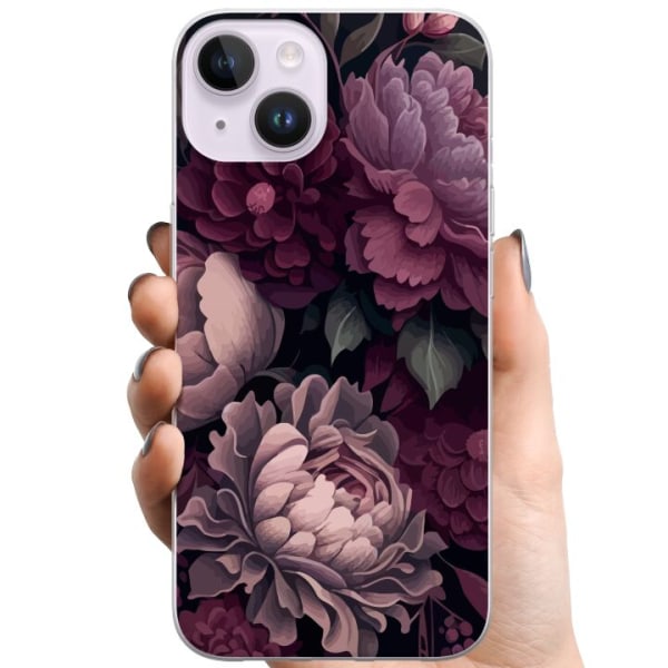 Apple iPhone 15 TPU Mobilcover Blommor