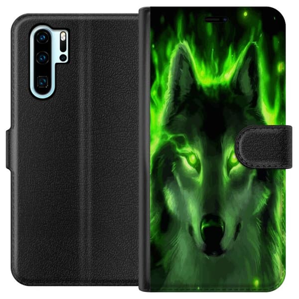 Kompatibelt Lommeboketui til Huawei P30 Pro Ulve