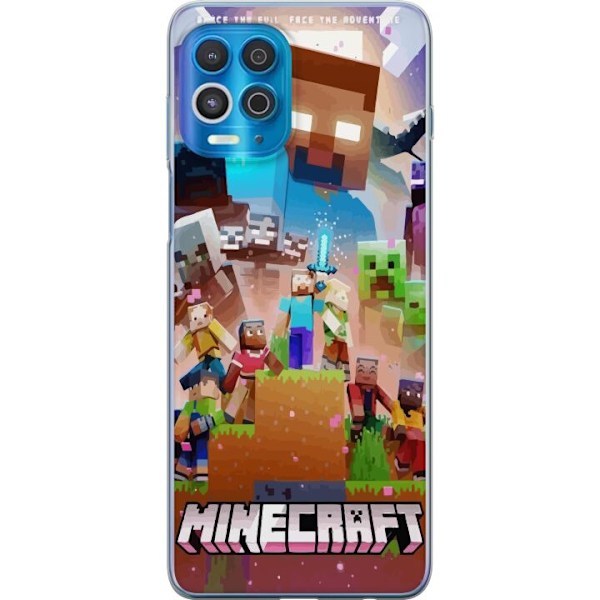 Motorola Edge S Läpinäkyvä kuori Minecraft