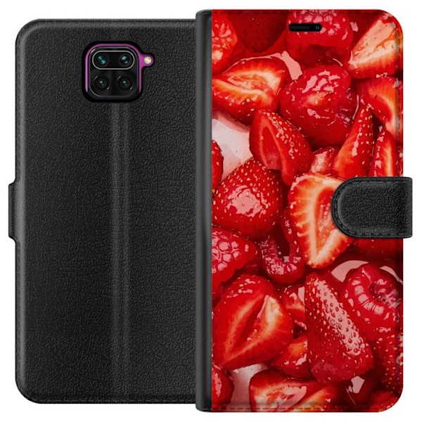 Xiaomi Redmi Note 9 Plånboksfodral Jordgubbsmönster – söt