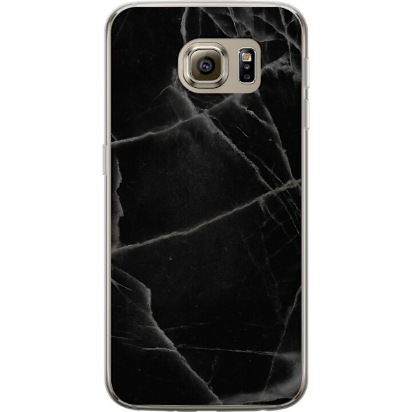 Samsung Galaxy S6 Läpinäkyvä kuori Musta marmori