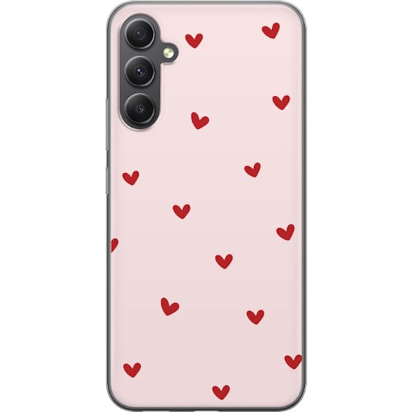 Samsung Galaxy A25 Läpinäkyvä kuori Sydämet