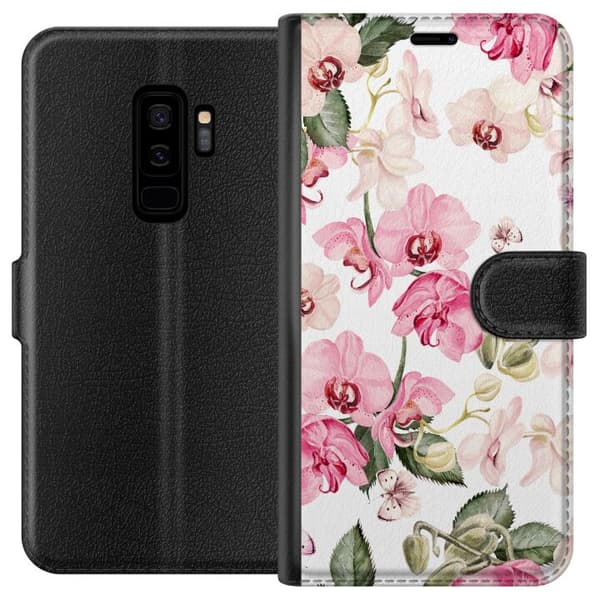 Kompatibel Tegnebogsetui til Samsung Galaxy S9+ Blomster