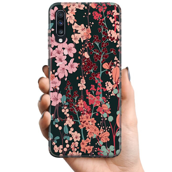 Samsung Galaxy A70 TPU Mobildeksel Urteaktig Retro