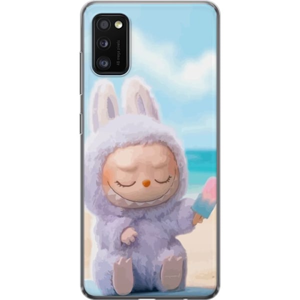 Samsung Galaxy A41 Genomskinligt Skal Labubu Pink Mood – Ros