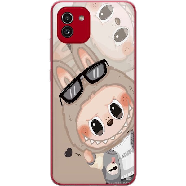 Samsung Galaxy A03 Gennemsigtig cover Labubu Rainbow Chaos