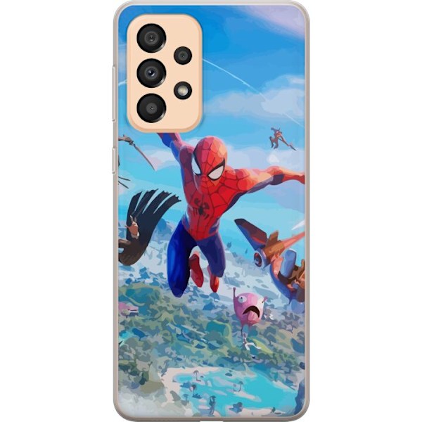 Samsung Galaxy A33 5G Gennemsigtig cover Fortnite Spiderman