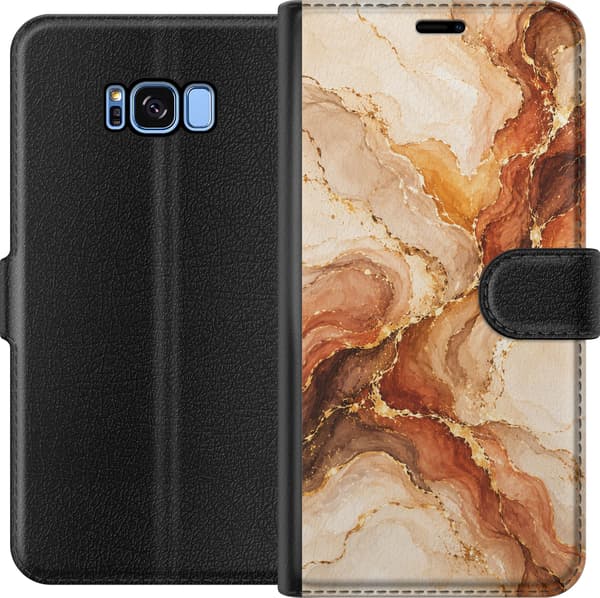 Kompatibelt Lommeboketui til Samsung Galaxy S8 Høstagat beige