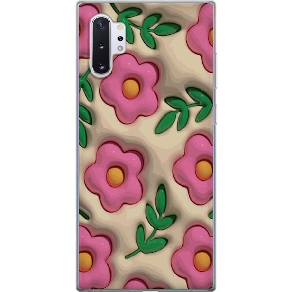 Samsung Galaxy Note10+ Genomskinligt Skal Bubbliga Blommor