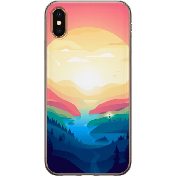 Kompatibelt Mobildeksel til Apple iPhone X Godishorisont flerfarget