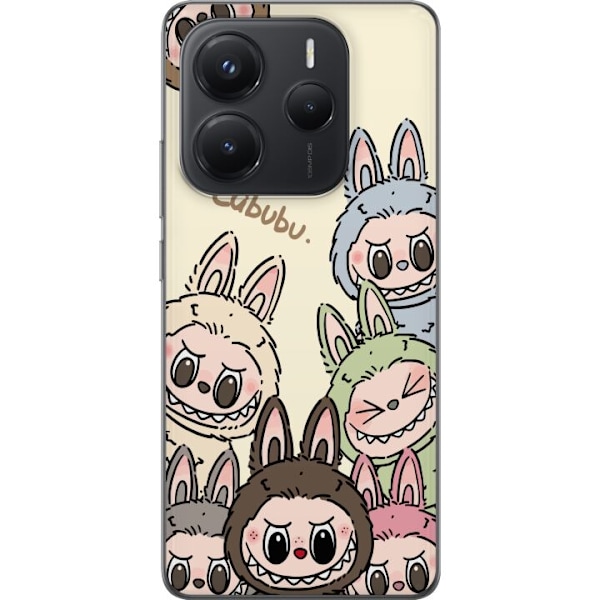 Xiaomi Redmi Note 14 Läpinäkyvä kuori Labubu Pastel Collect